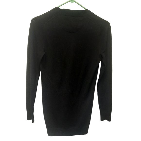 Banana Republic 100% Extra Fine Marino Wool Button Up Cardigan Sweater Black XS - Picture 2 of 9